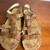 ABEO Bea-Braid Tan Leather Sandals B.I.O.system Women's 10 N Narrow Cork Comfort