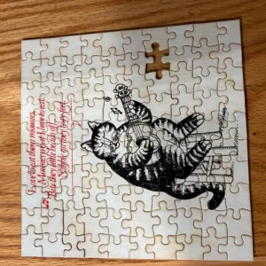Vintage 1979 B. Kliban Cat Mousies 7x7 Puzzle Missing One Piece MP 102