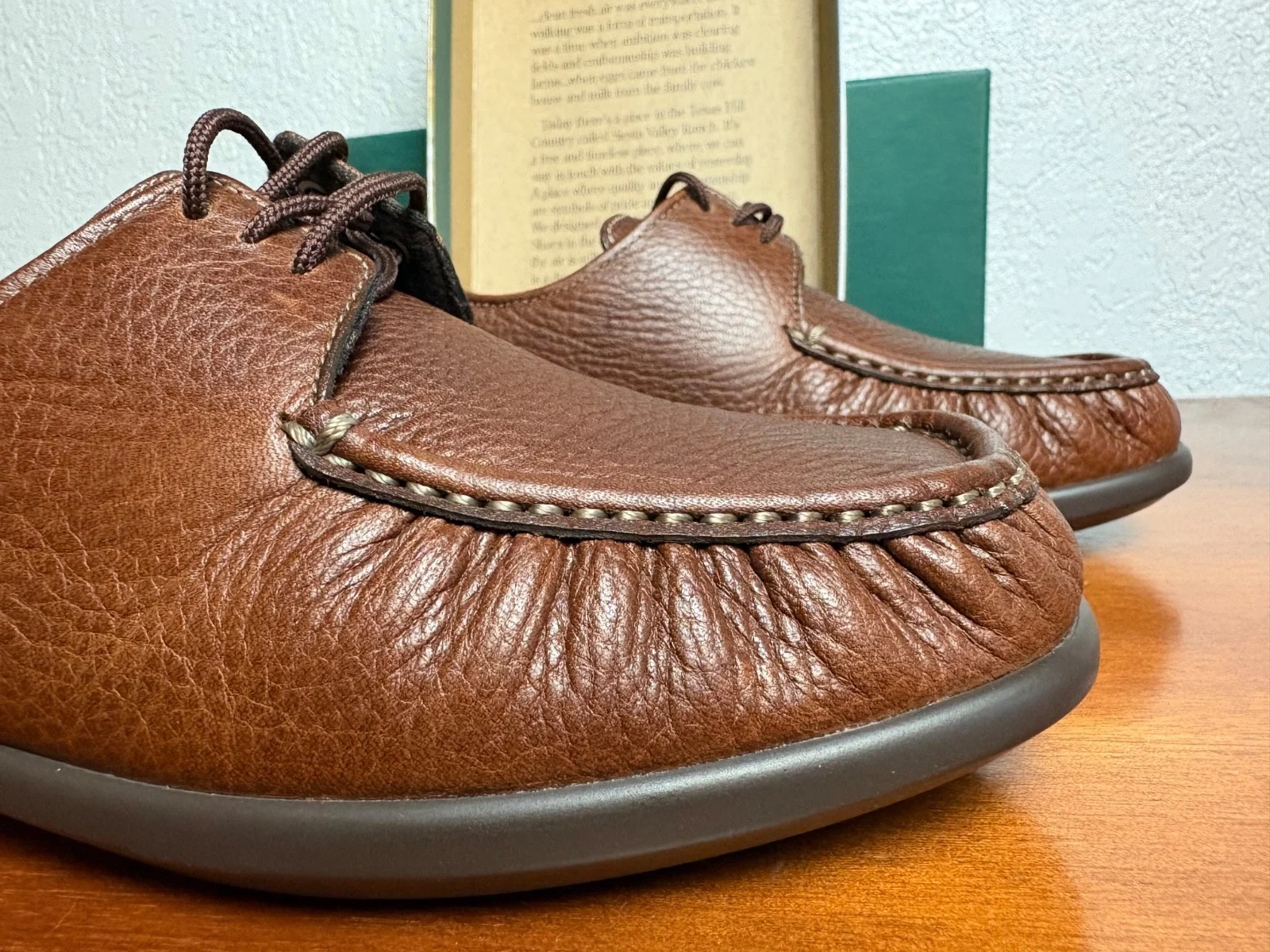 SAS Siesta Brown Leather Comfort Moccasin Womens 10 N Lace Up Oxford Shoes USA – photo 6