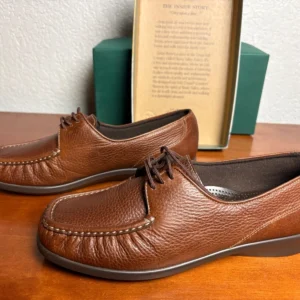SAS Siesta Brown Leather Comfort Moccasin Womens 10 N Lace Up Oxford Shoes USA – photo 9