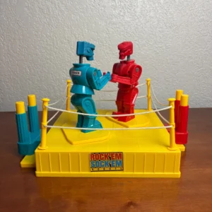 2001 Rock 'Em Sock 'Em Robots Mattel Game Red Rocker Blue Bomber - Works Weakly – photo 3