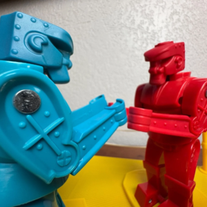 2001 Rock 'Em Sock 'Em Robots Mattel Game Red Rocker Blue Bomber - Works Weakly – photo 6