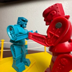 2001 Rock 'Em Sock 'Em Robots Mattel Game Red Rocker Blue Bomber - Works Weakly – photo 7