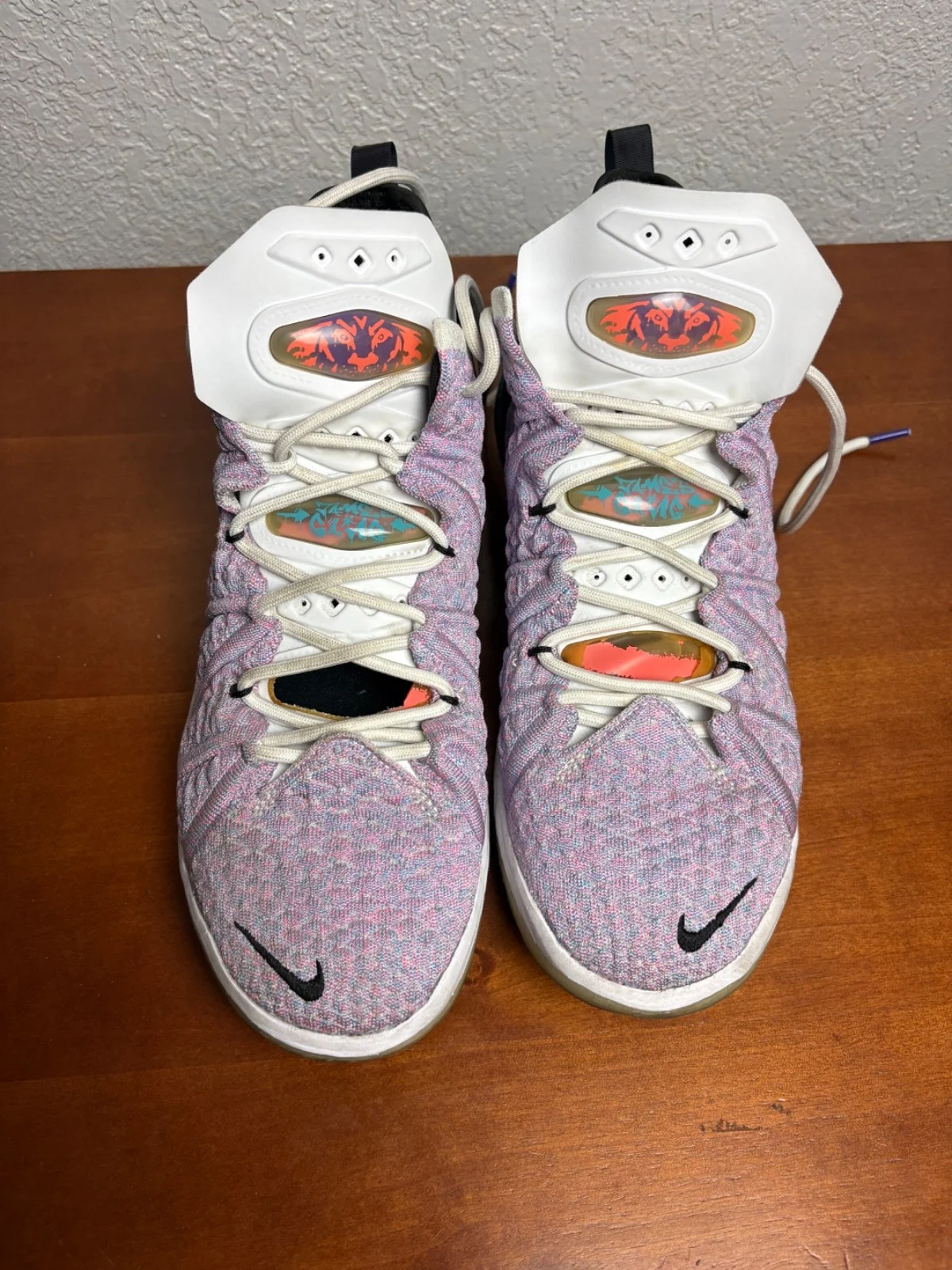 Nike LeBron 18 Graffiti James Gang Black Chlorine Blue Men's 9.5 Read Details