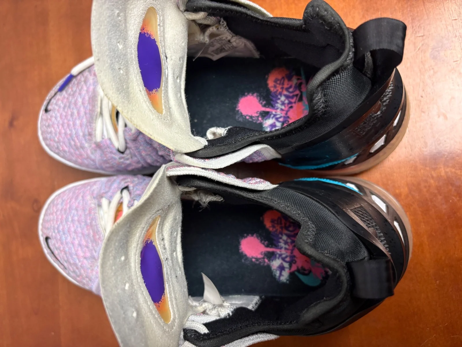 Nike LeBron 18 Graffiti James Gang Black Chlorine Blue Men's 9.5 Read Details – photo 16