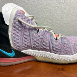 Nike LeBron 18 Graffiti James Gang Black Chlorine Blue Men's 9.5 Read Details – photo 5