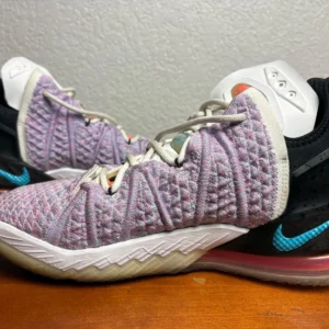 Nike LeBron 18 Graffiti James Gang Black Chlorine Blue Men's 9.5 Read Details – photo 6