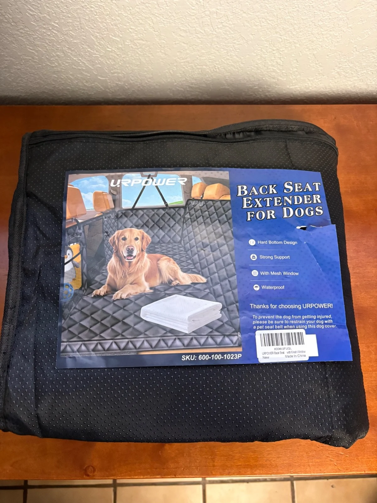 URPOWER Back Seat Extender for Dogs Hard Bottom Car Seat Cover Waterproof Mesh
