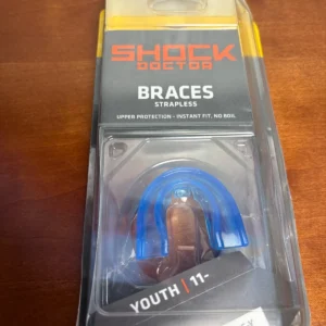 Shock Doctor Braces Mouth Guard Strapless Blue Youth - New Open Box