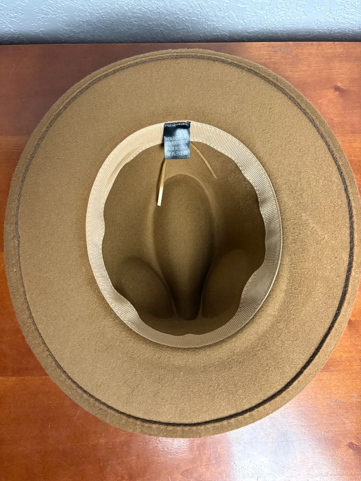 Set of 3 Wide Brim Fedora Hats Black Grey Camel Tan One Size Unisex Boater Style – photo 11