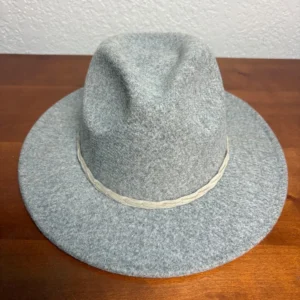 Set of 3 Wide Brim Fedora Hats Black Grey Camel Tan One Size Unisex Boater Style – photo 12
