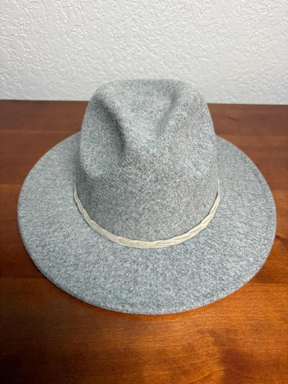 Set of 3 Wide Brim Fedora Hats Black Grey Camel Tan One Size Unisex Boater Style – photo 12