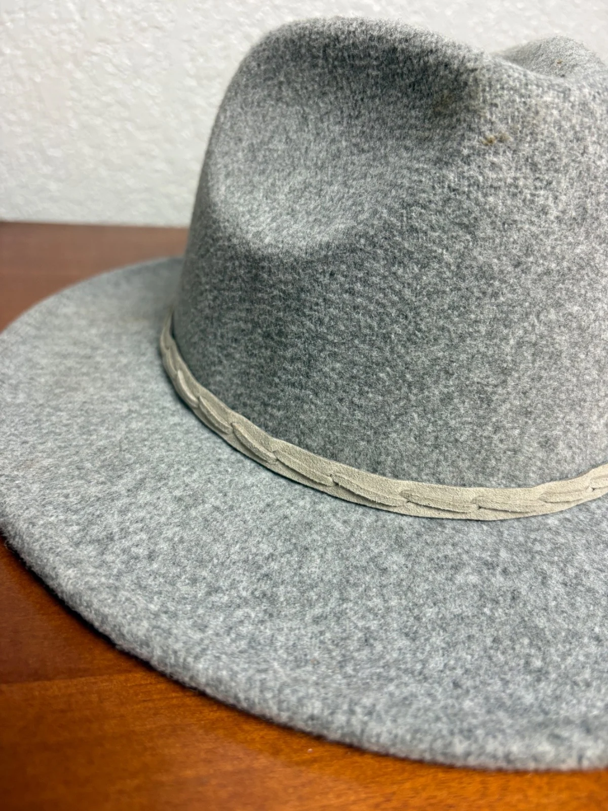 Set of 3 Wide Brim Fedora Hats Black Grey Camel Tan One Size Unisex Boater Style – photo 13