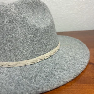 Set of 3 Wide Brim Fedora Hats Black Grey Camel Tan One Size Unisex Boater Style – photo 14