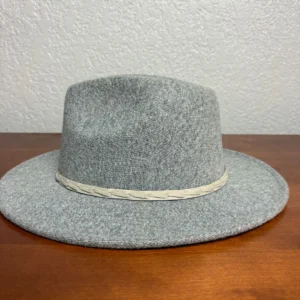 Set of 3 Wide Brim Fedora Hats Black Grey Camel Tan One Size Unisex Boater Style – photo 15