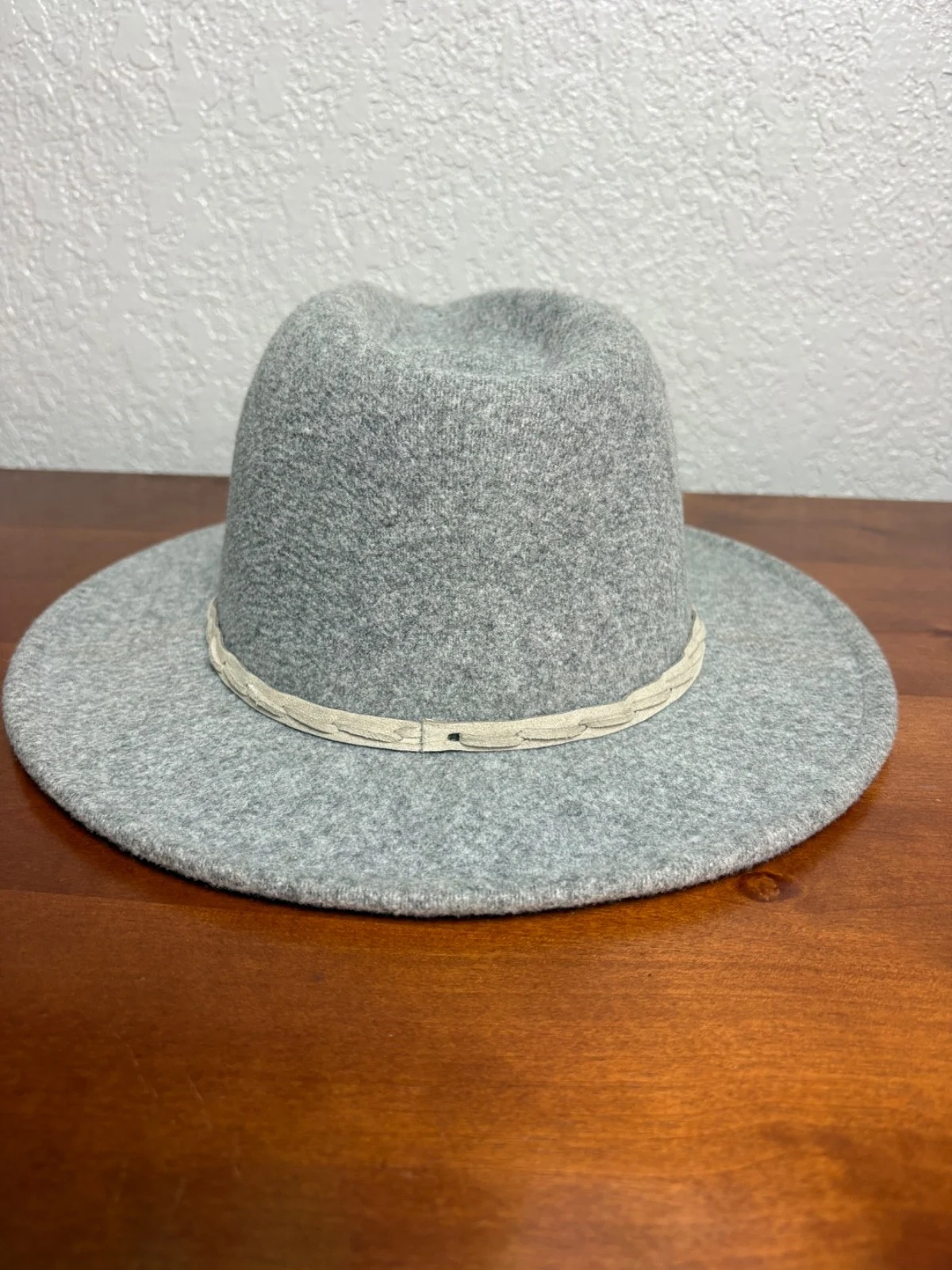 Set of 3 Wide Brim Fedora Hats Black Grey Camel Tan One Size Unisex Boater Style – photo 16