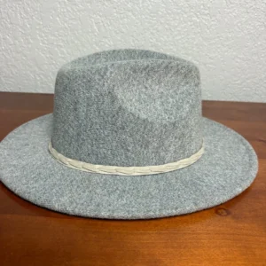 Set of 3 Wide Brim Fedora Hats Black Grey Camel Tan One Size Unisex Boater Style – photo 17