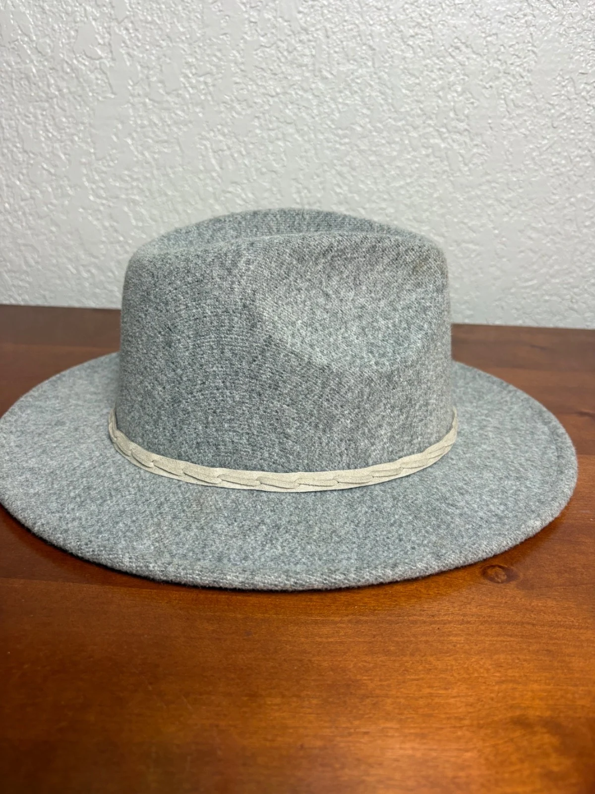 Set of 3 Wide Brim Fedora Hats Black Grey Camel Tan One Size Unisex Boater Style – photo 17