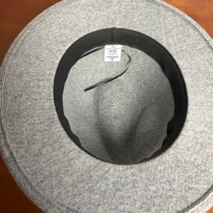 Set of 3 Wide Brim Fedora Hats Black Grey Camel Tan One Size Unisex Boater Style – photo 19