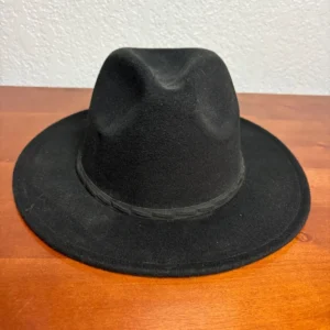 Set of 3 Wide Brim Fedora Hats Black Grey Camel Tan One Size Unisex Boater Style – photo 20