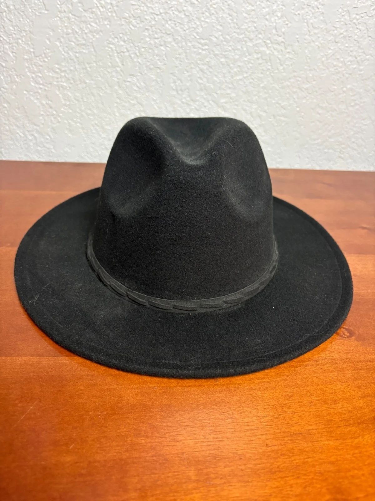 Set of 3 Wide Brim Fedora Hats Black Grey Camel Tan One Size Unisex Boater Style – photo 20
