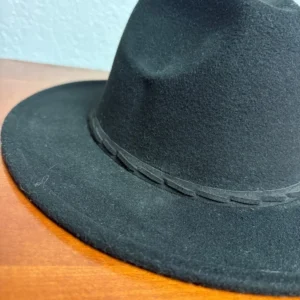 Set of 3 Wide Brim Fedora Hats Black Grey Camel Tan One Size Unisex Boater Style – photo 21