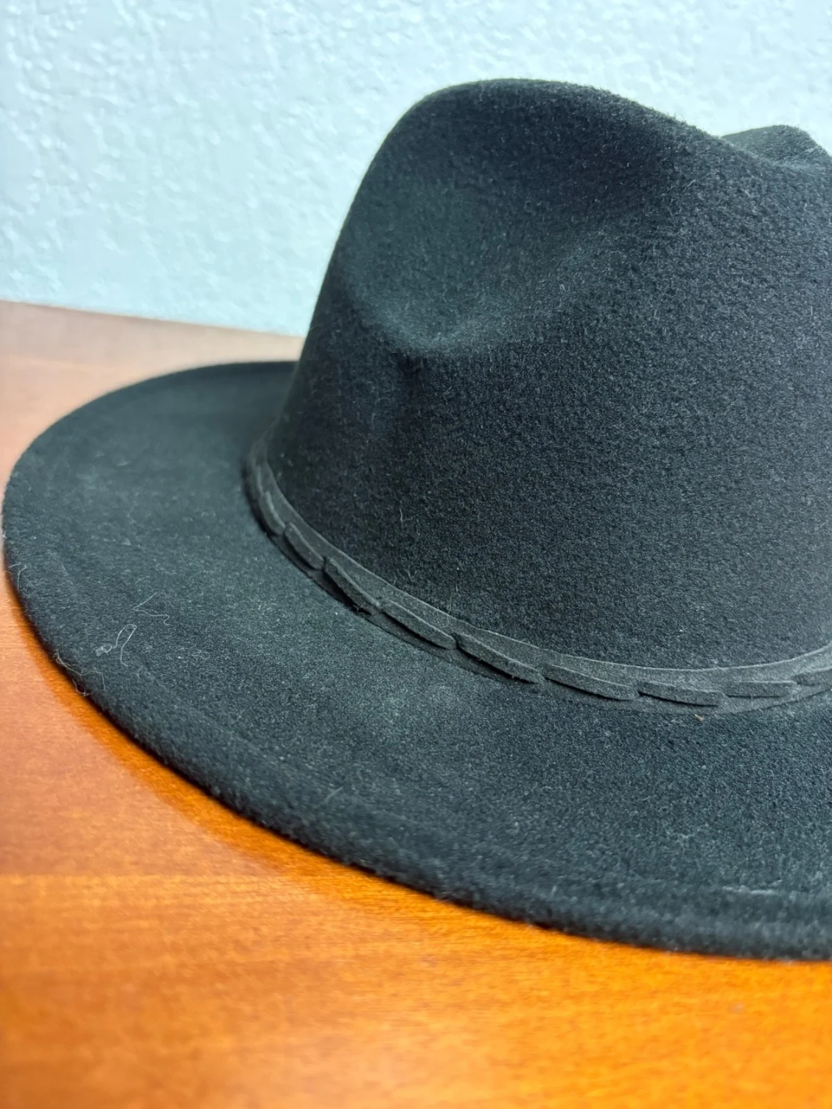 Set of 3 Wide Brim Fedora Hats Black Grey Camel Tan One Size Unisex Boater Style – photo 21