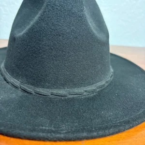 Set of 3 Wide Brim Fedora Hats Black Grey Camel Tan One Size Unisex Boater Style – photo 22