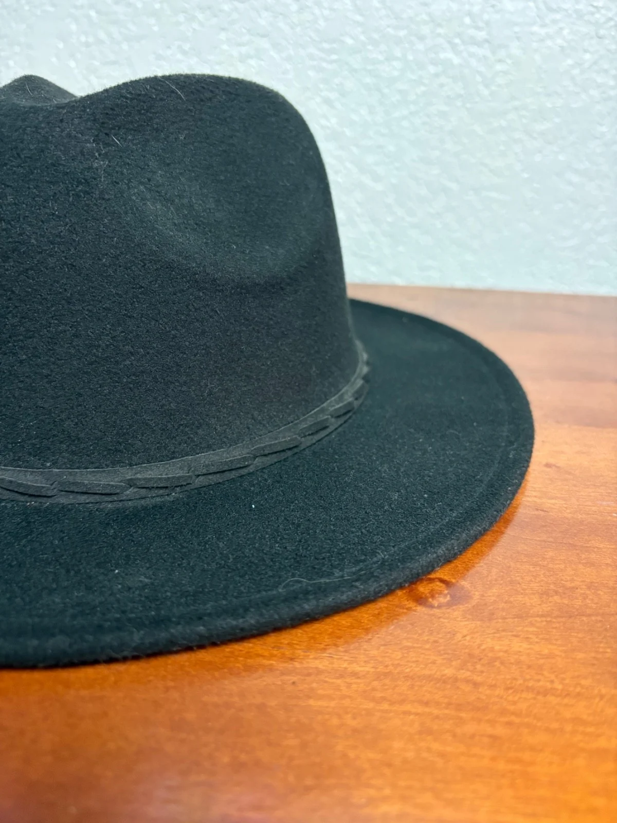 Set of 3 Wide Brim Fedora Hats Black Grey Camel Tan One Size Unisex Boater Style – photo 23