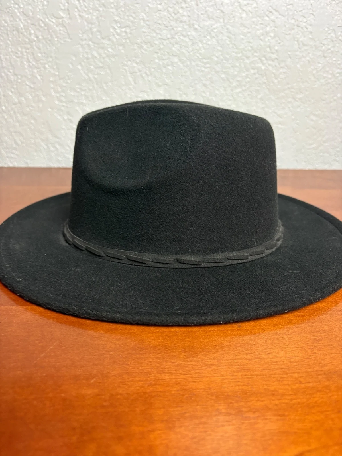 Set of 3 Wide Brim Fedora Hats Black Grey Camel Tan One Size Unisex Boater Style – photo 24