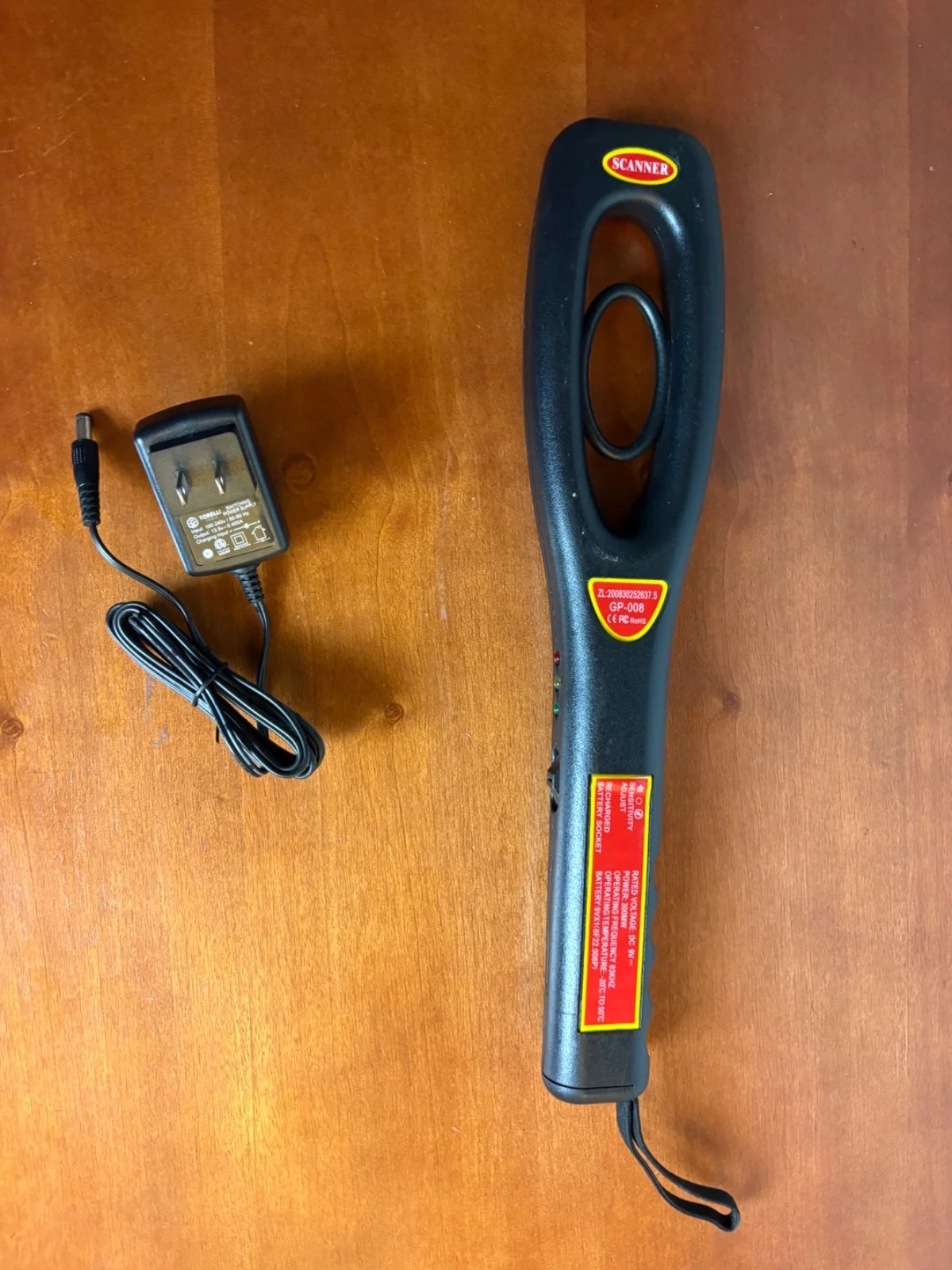 Super Wand GP-008 Handheld Metal Detector Security Scanner with AC Power Adapter