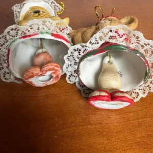 Jasco Caring Critter Chimer Bisque Porcelain Bell Ornaments Set of 2 – photo 3