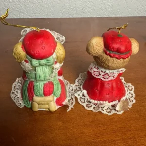 Jasco Caring Critter Chimer Bisque Porcelain Bell Ornaments Set of 2 – photo 9