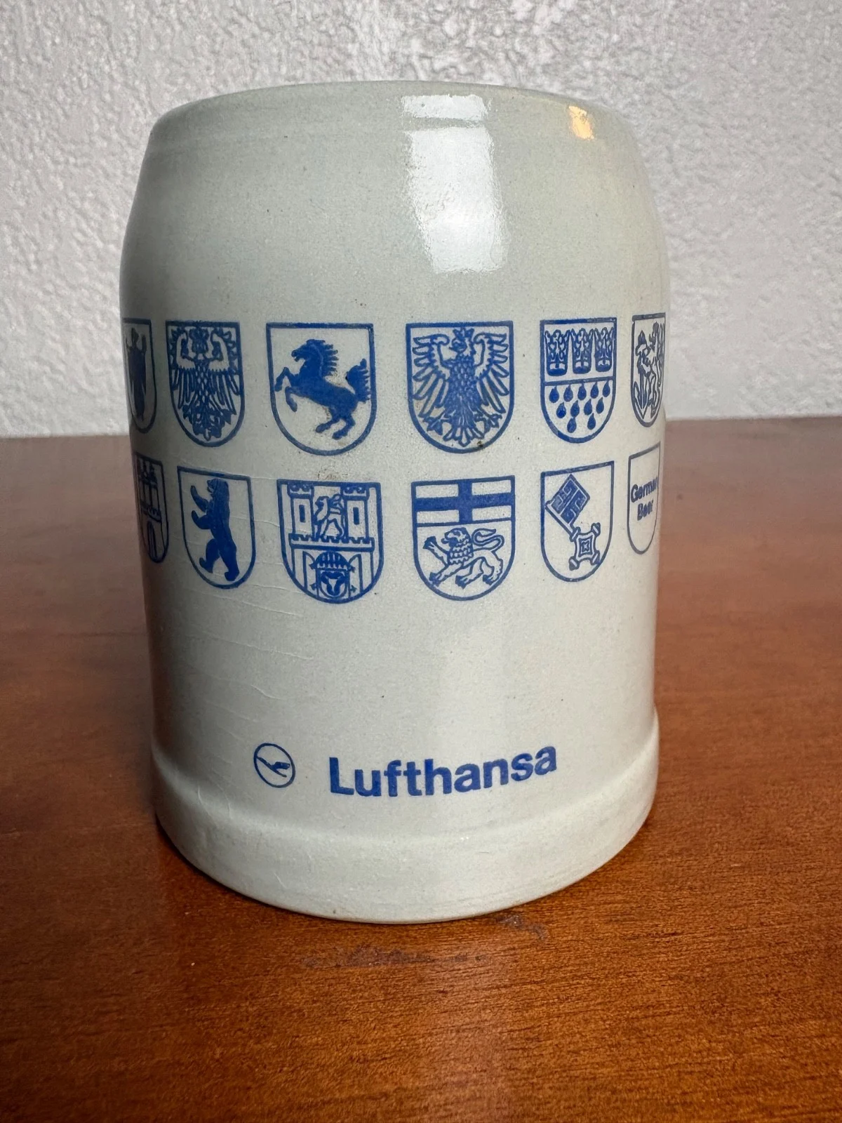 1970 Vintage Lufthansa Airlines Stoneware German 0.3 Liter Beer Stein