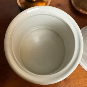 Baker Hart & Stuart White Ceramic Sugar Bowl Set Copper Lids – photo 4