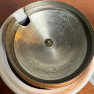 Baker Hart & Stuart White Ceramic Sugar Bowl Set Copper Lids – photo 7