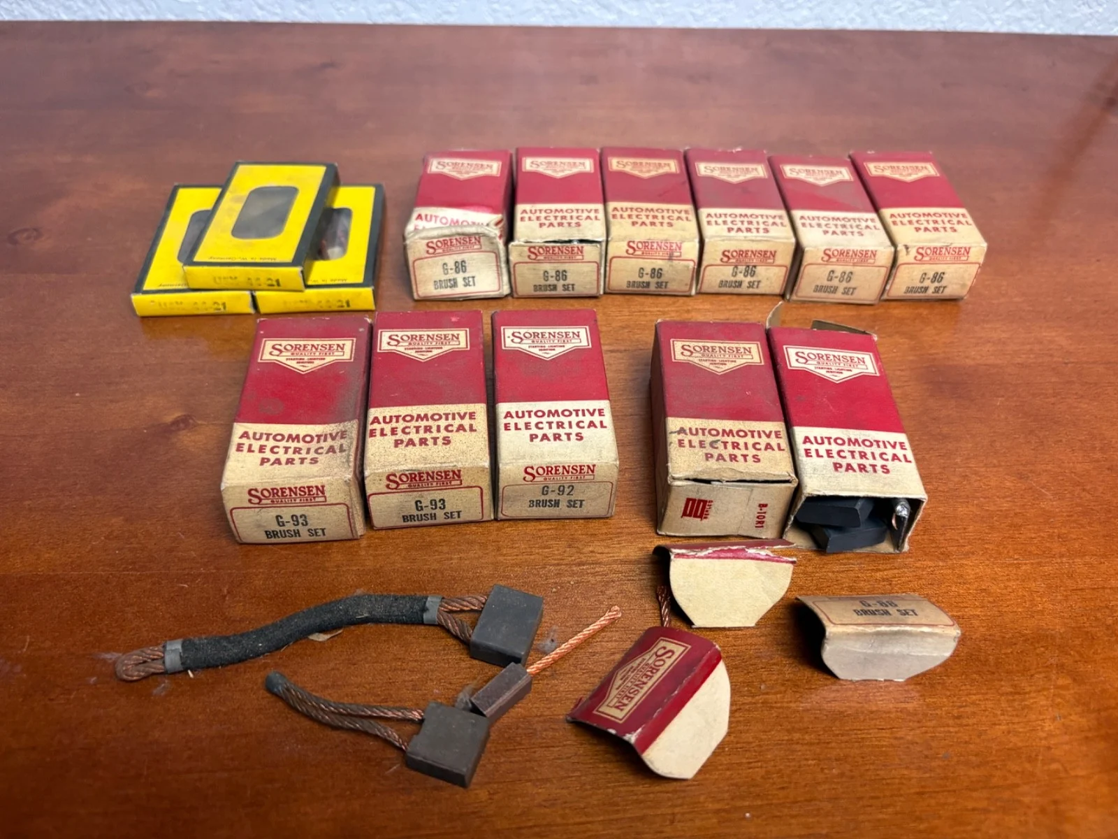 Vintage Sorensen & USM Automotive Electrical Brush Set Lot G-86 G-93 G-92 NOS