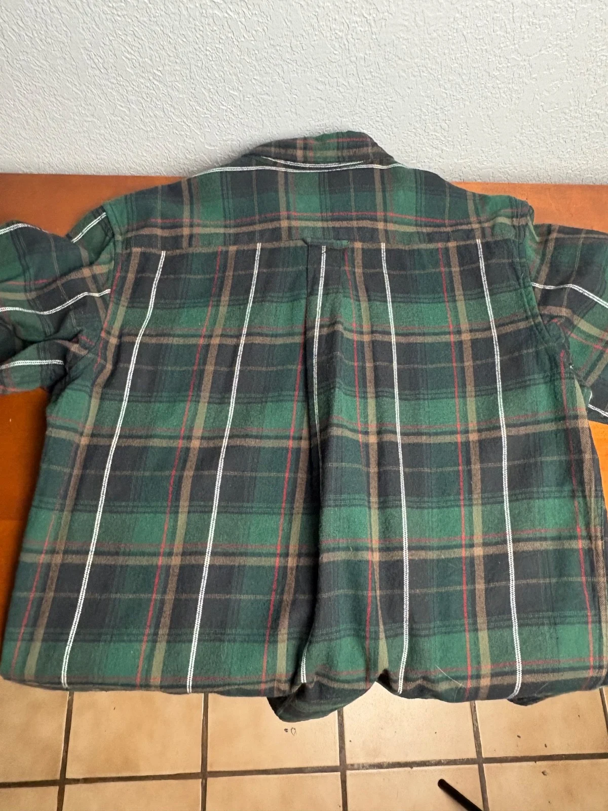 Head Brand Co Men's Large Green Plaid Flannel Button Up Shirt Long Sleeve L – photo 5