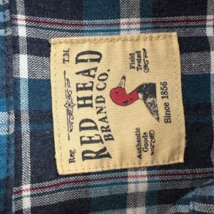 Red Head Brand Co Men's Size M Short Sleeve Shirt Button Up Blue Plaid – photo 2