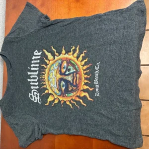 Sublime Band T-Shirt Woman’s Medium Gray Sun Logo Long Beach CA Graphic Tee