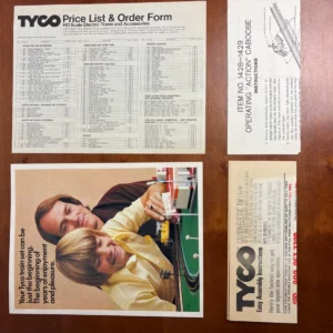 Vintage Tyco HO Scale Train Ephemera Lot - Price List, Instructions, Ad Insert