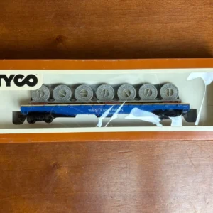 Tyco HO Scale #334A 50' Pulpwood Car The Southern Railroad Red #4365 Flat Car