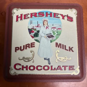 Vintage 1992 Hershey's Pure Milk Chocolate 6" Square Tin Edition 2 Empty