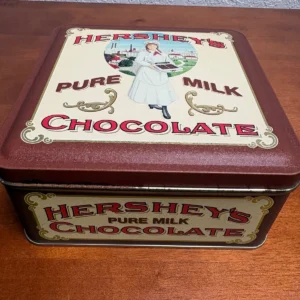 Vintage 1992 Hershey's Pure Milk Chocolate 6" Square Tin Edition 2 Empty – photo 2