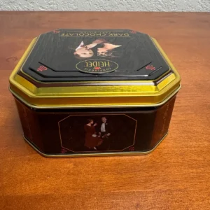 Confiserie Heidel Dark Chocolate Empty Collectible Tin Octagonal Art Deco Style – photo 5