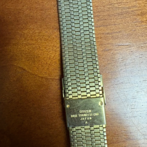 Citizen Quartz Gold Tone Watch Day/Date Square 3801-450281 TA Japan GN-7-S – photo 12