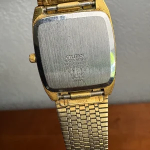 Citizen Quartz Gold Tone Watch Day/Date Square 3801-450281 TA Japan GN-7-S – photo 13