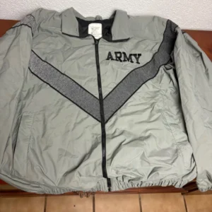 US Army IPFU Jacket, Gray Reflective Individual Physical Fitness SZ Large Short – photo 4