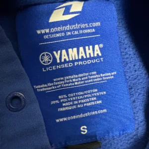 Yamaha Racing Hoodie One Industries Blue Full Zip Mens Small READ: Missing Pull – photo 2