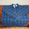 Quiksilver Men's XXL Blue Plaid Sherpa Lined Flannel Shirt Jacket Regular Fit